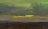 Sunset from Moel y Ci by David Lloyd Griffith, oil on card, sold Apr 2026