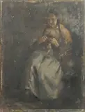 Indistinctly by Frank Sheppard, oil on panel, sold Apr 2026