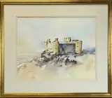Castell Harlech by John Morris, watercolour, sold Apr 2026
