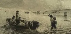 Photogravure - fishing boats coming ashore by Hamilton Macallum, pencil, offered Apr 2026