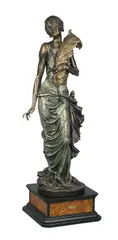 Art Nouveau style painted resin figure of a female holding a by Giuseppe Armani, sculpture, sold Apr 2026