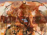 Horned for Study II by Dan Llywelyn Hall, mixed media, offered Apr 2026