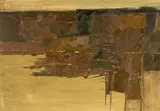 Untitled by John Wright, oil on board, sold Apr 2026
