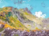 Snowdon by David Grosvenor, oil on canvas, sold Apr 2026