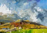 Mynydd Graig Goch by David Grosvenor, oil on canvas, sold Apr 2026