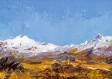 Yr Wyddfa ac Yr Aran by David Grosvenor, oil on canvas, sold Apr 2026