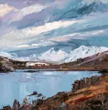 Yr Wyddfa from Llynnau Mymbyr I by David Grosvenor, oil on canvas, sold Apr 2026