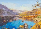 Llyn Gwynant by David Grosvenor, oil on canvas, sold Apr 2026