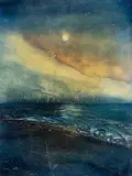 Untitled by J.W Frost, acrylic and resin on board, sold Apr 2026