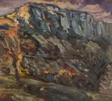 Untitled by David Lloyd Griffith, oil on board, sold Apr 2026