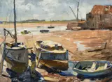 Untitled by Aubrey Francis Sykes, 1951, oil on board, sold Apr 2026