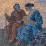 Holy Family by Claudia Williams, pastel, sold Apr 2026