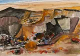 Industrial Wasteland by George Little, watercolour, sold Apr 2026