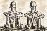 Untitled by Karl Davies, ink and watercolour, sold Apr 2026
