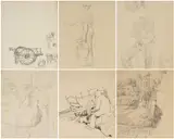 Untitled by Edgar Holloway, 1941, pencil and ink on paper, sold Apr 2026