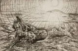 Wolstonbury by Edgar Holloway, etching, sold Apr 2026
