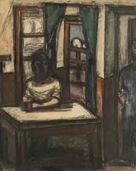 Untitled by Josef Herman, mixed media, sold Apr 2026