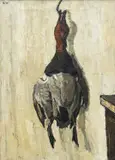Male Pochard by Kyffin Williams, oil on canvas, sold Apr 2026