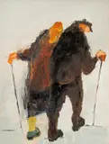 Two Figures 2 by Alastair Elkes-Jones, oil on canvas, sold Apr 2026