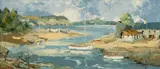 Llyn by Charles Wyatt Warren, oil on board, sold Apr 2026