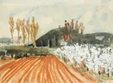 Dark Hill and Blossom by Gwilym Prichard, mixed media, sold Apr 2026
