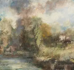 Untitled by Leonard Beard, oil on card, sold Apr 2026