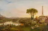 'Distant View of Plas Newydd by Samuel Hughes, oil on canvas, sold Apr 2026