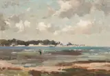 Red Wharf Bay, Anglesey by Gyrth Russell, oil on board, sold Apr 2026