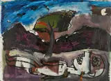 Study for the Last Welshman by Iwan Bala, mixed media, sold Apr 2026