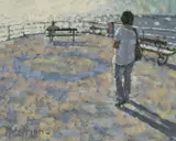 Untitled by Meirion Jones, oil on board, sold Apr 2026