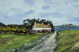 Aberrhoccwn Cottage by Sion McIntyre, acrylic on board, sold Apr 2026
