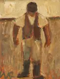 Man in the Sun by Will Roberts, oil on board, sold Apr 2026