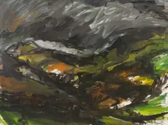'Grey Evening by Peter Prendergast, acrylic on paper, sold Apr 2026