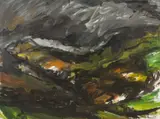 'Grey Evening by Peter Prendergast, acrylic on paper, sold Apr 2026