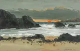 Porth Dafarch by Wilf Roberts, 2010, oil on panel, sold Apr 2026