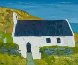 Eglwys Mwnt by Gwilym Prichard, oil on canvas, sold Apr 2026