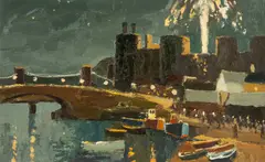 Untitled by Donald McIntyre, acrylic on board, sold Apr 2026