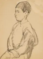 Seated Boy by Gwen John, watercolour, sold Apr 2026