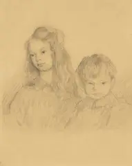 Two Children by Augustus John, pencil, offered Apr 2026