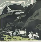 s proof linocut - by Kyffin Williams, linocut, sold Apr 2026