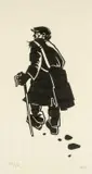 Hugh Dick by Kyffin Williams, linocut, sold Apr 2026