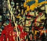 Red& Black Star by Neale Howells, mixed media on wood, sold Mar 2026
