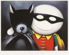 limited edition (15/95) giclee print - Catman and Robin, signed and numbered by Doug Hyde, giclee, sold Mar 2026