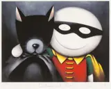 limited edition (15/95) giclee print - Catman and Robin, signed and numbered by Doug Hyde, giclee, sold Mar 2026