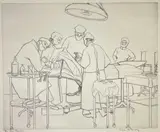 Operating Theatre by Edgar Holloway limited edition, engraving, sold Mar 2026