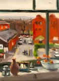 Untitled by Liam Spencer, oil on board, sold Mar 2026