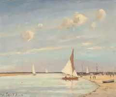 Untitled by Hugh Boycott-Brown, oil on board, sold Mar 2026