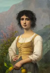 'La Récolte Des Citrons by Charles Zacharie Landelle, oil on canvas, sold Mar 2026