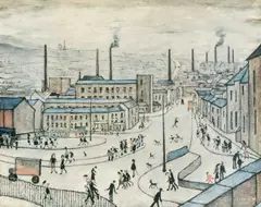 Colour lithograph - Huddersfield by L. S. Lowry, lithograph, sold Mar 2026