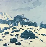 Black and white print - 'Eira yn Nant Peris by Kyffin Williams, print, sold Mar 2026